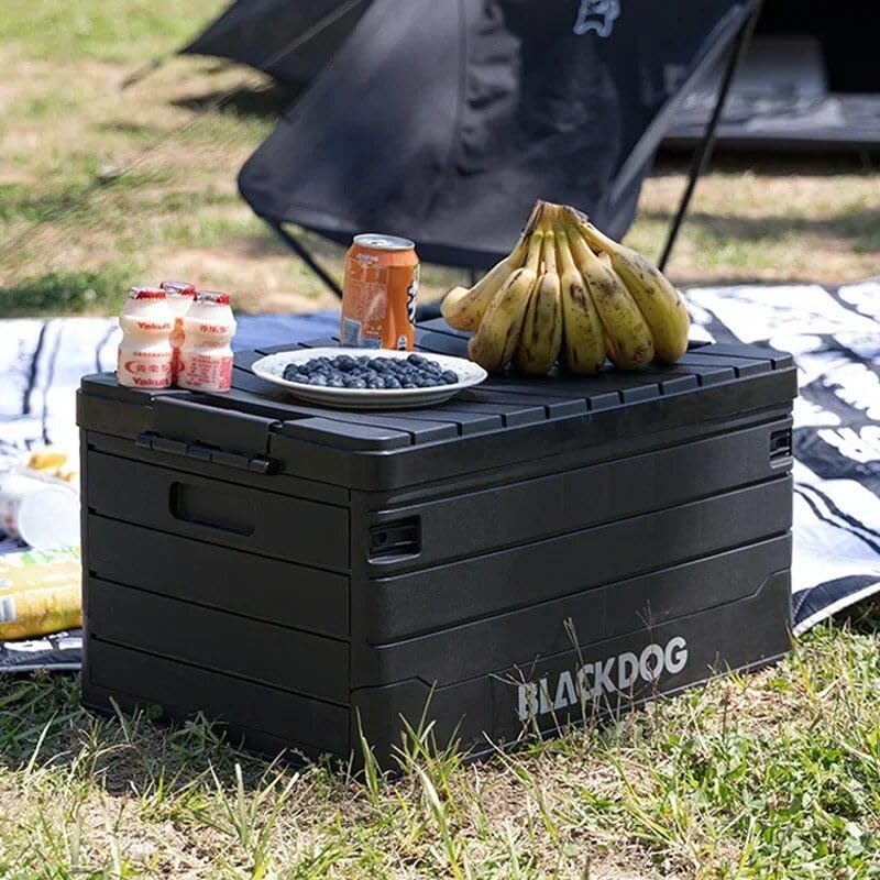 60l portable folding storage box for outdoor camping & picnic