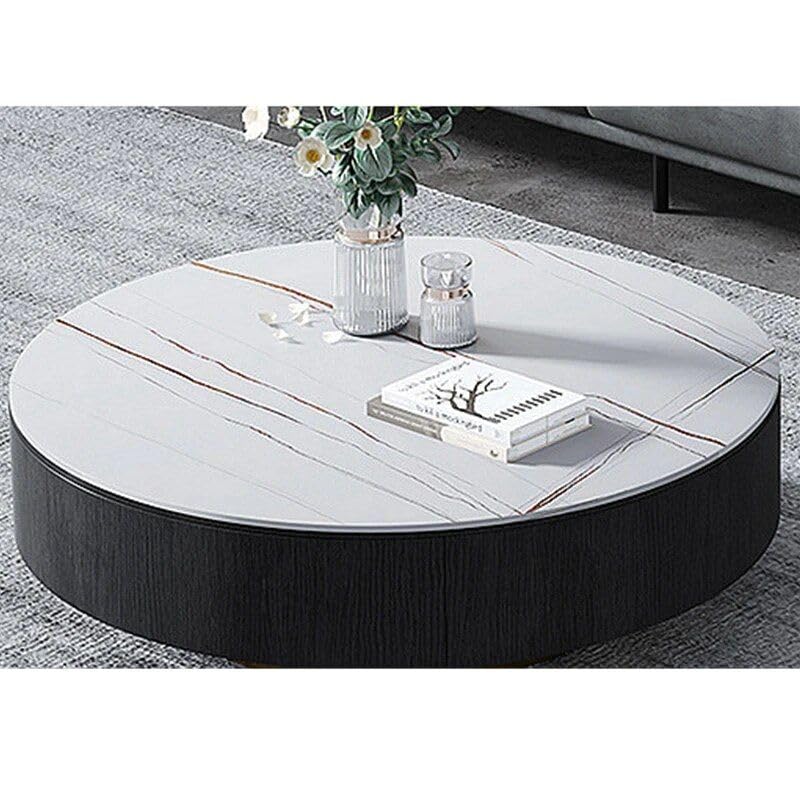 Luxury Italian Marble Sintered Stone Round Coffee Table