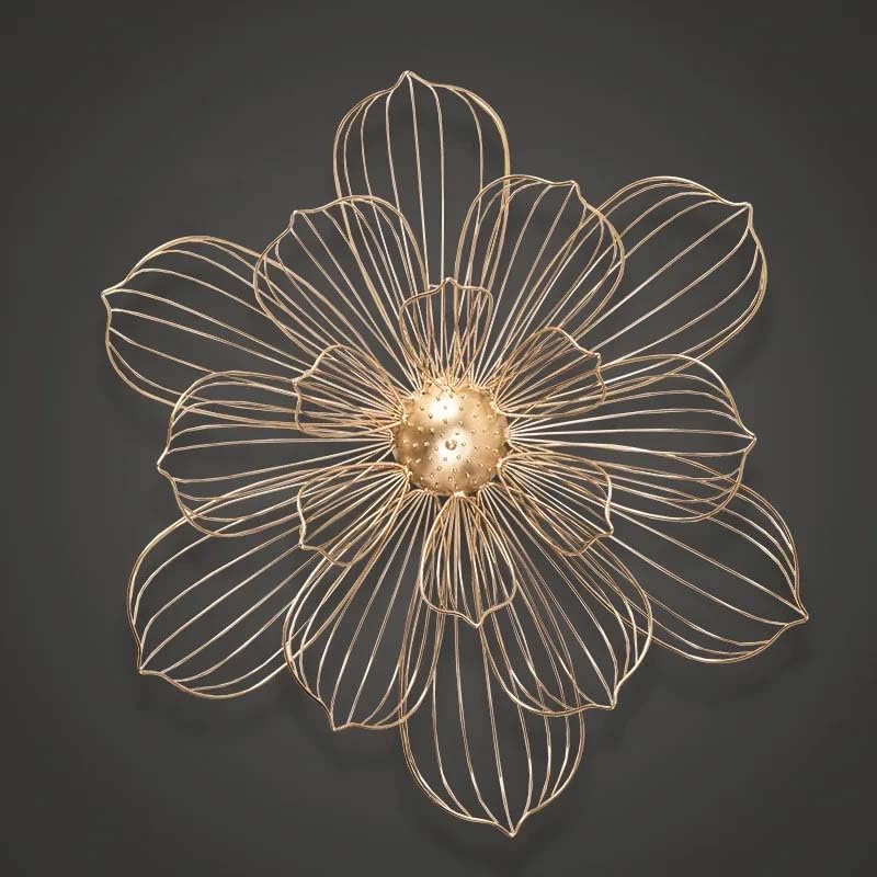 Elegant Metal Flower Wall Hanging for Living Room and Porch