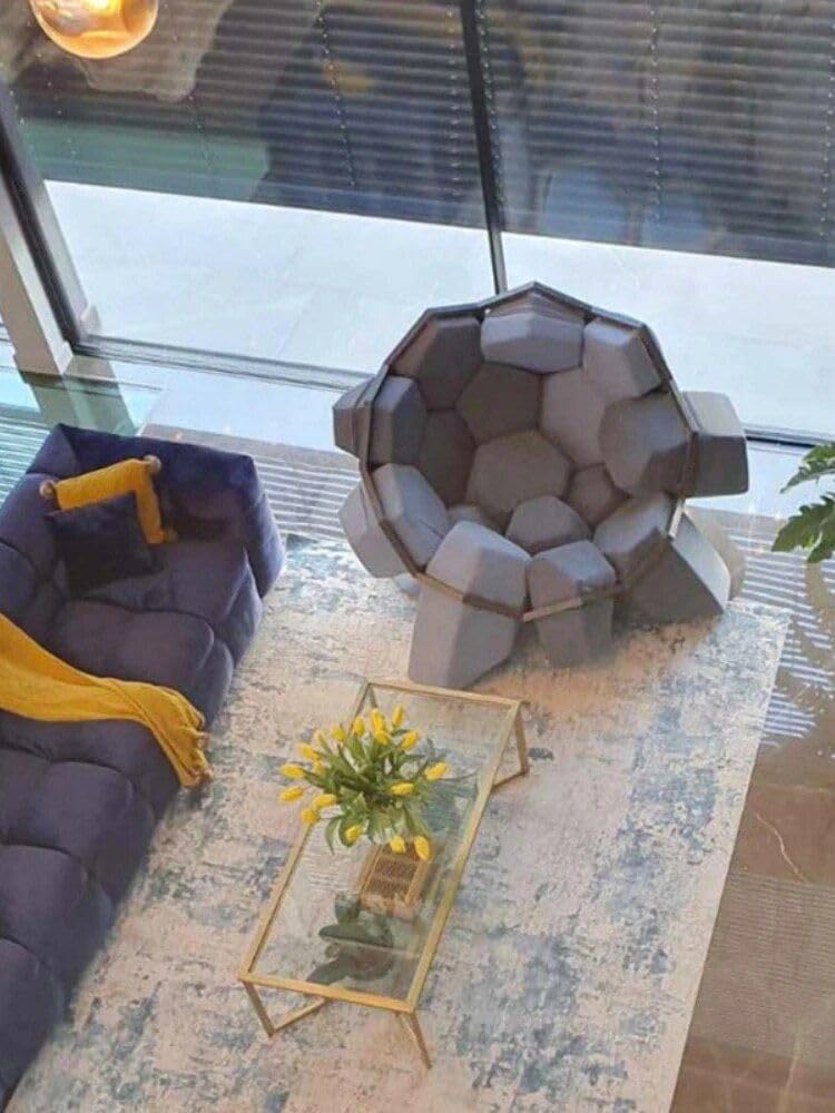 Künstlerischer Quarz-Armlehnen-Freizeitstuhl – Modernes Stoff-Einzelsessel für Zuhause und Hotel