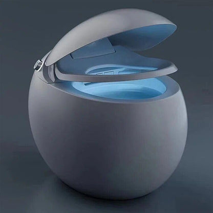 Deluxe Egg-Shaped Smart Toilet with Foot Flush and Warm Air Drying