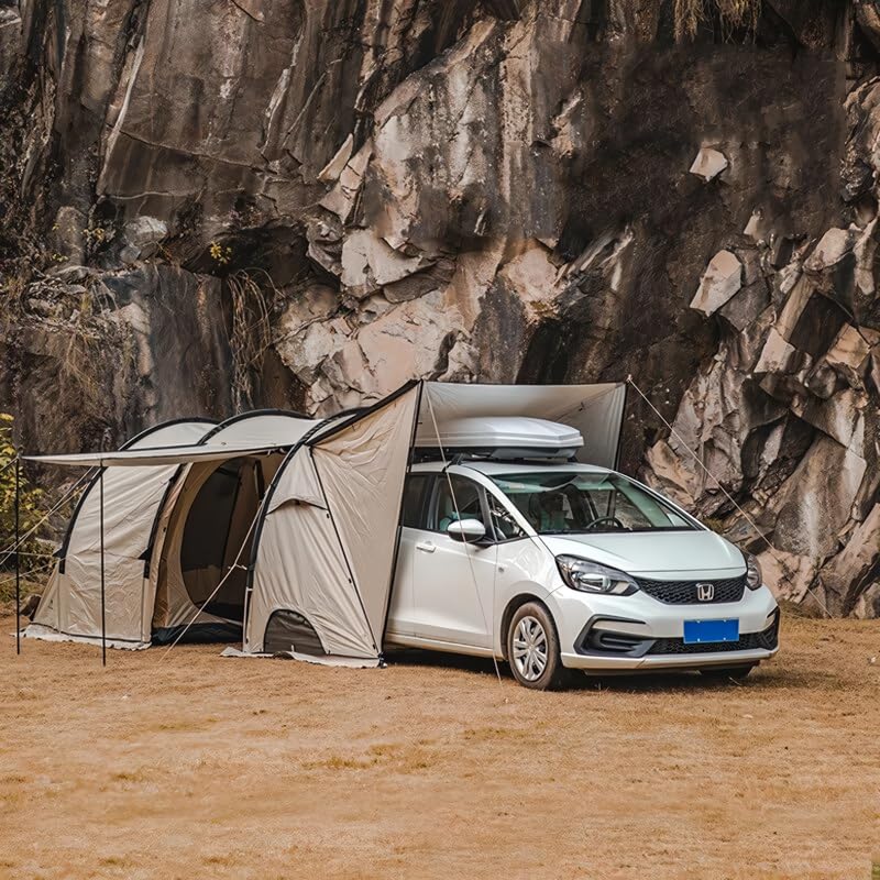 Spacious 5-8 Person Double-Room Camping Tent - Waterproof, Four-Season, Portable Outdoor Tunnel Shelter