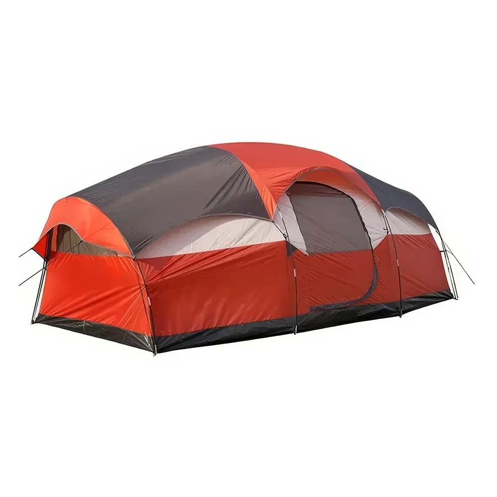 Spacious 6-8 Person Waterproof Camping Tent with Three Rooms