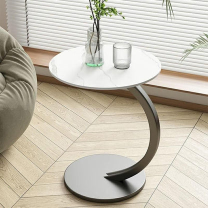 Sleek Nordic Metal Side Table - Modern Minimalist Coffee Table for Living &amp; Bedroom