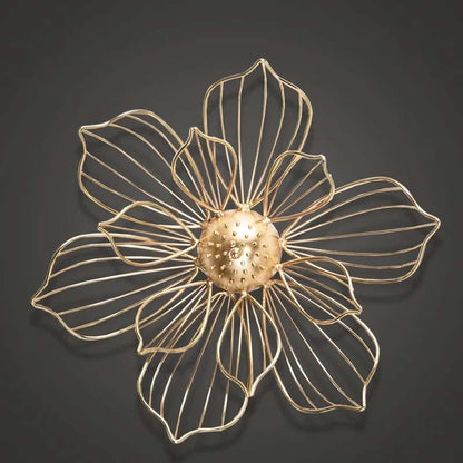 Elegant Metal Flower Wall Hanging for Living Room and Porch