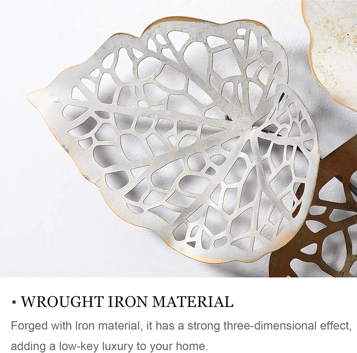 Creative Wrought Iron Leaf Wall Decor