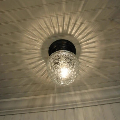 Antique Acorn Glass Flush Mount Ceiling Light | 5"