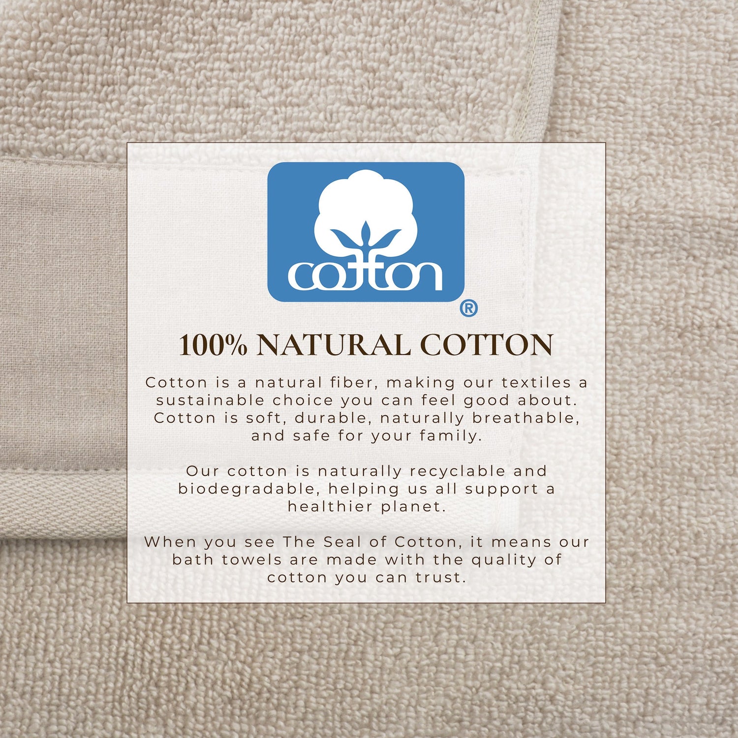 Cotton Linen-Like Border 6-Piece Towel Set - Priya Collection
